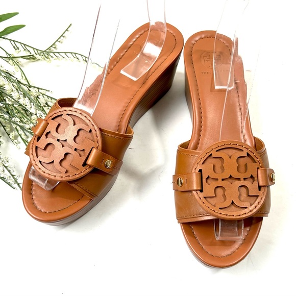 Tory Burch | Shoes | Tory Burch Madalena Leather Wedge Slides | Poshmark